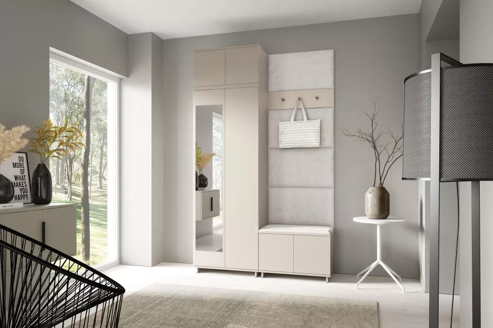 Apavu plaukts Bianco 4 Trinity Korpusa krāsa: kašmīra, · 140 × 229 × 40 cm