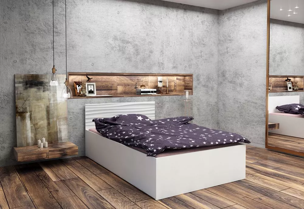 Gulta Prestige Open 06 ar stelāžu Guļamvietas platums: 160 cm, Korpusa krāsa: balts, Guļamvietas garums: 200 cm, · 165 ×