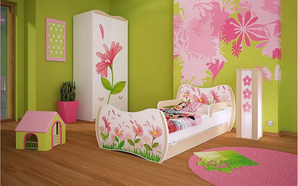 Bērnu gulta Dream L02 140x70 DM16 ar stelāžu Guļamvietas platums: 70 cm, Guļamvietas garums: 140 cm, · 94 × 144 × 71 cm