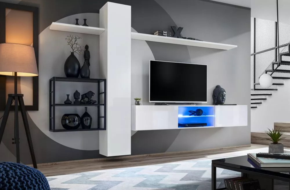 Sekcija Switch M5 · Balts · 270 × 40 × 180 cm
