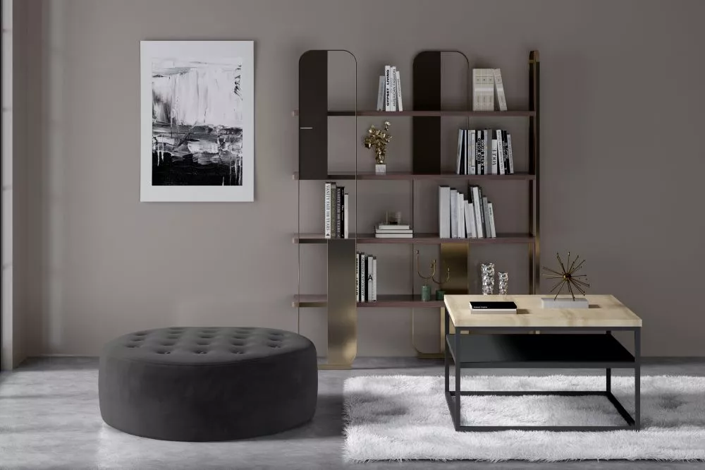 Pufs Monty Standard Auduma numurs: Monolith 97, · Grafīts · 70 × 28 × 70 cm
