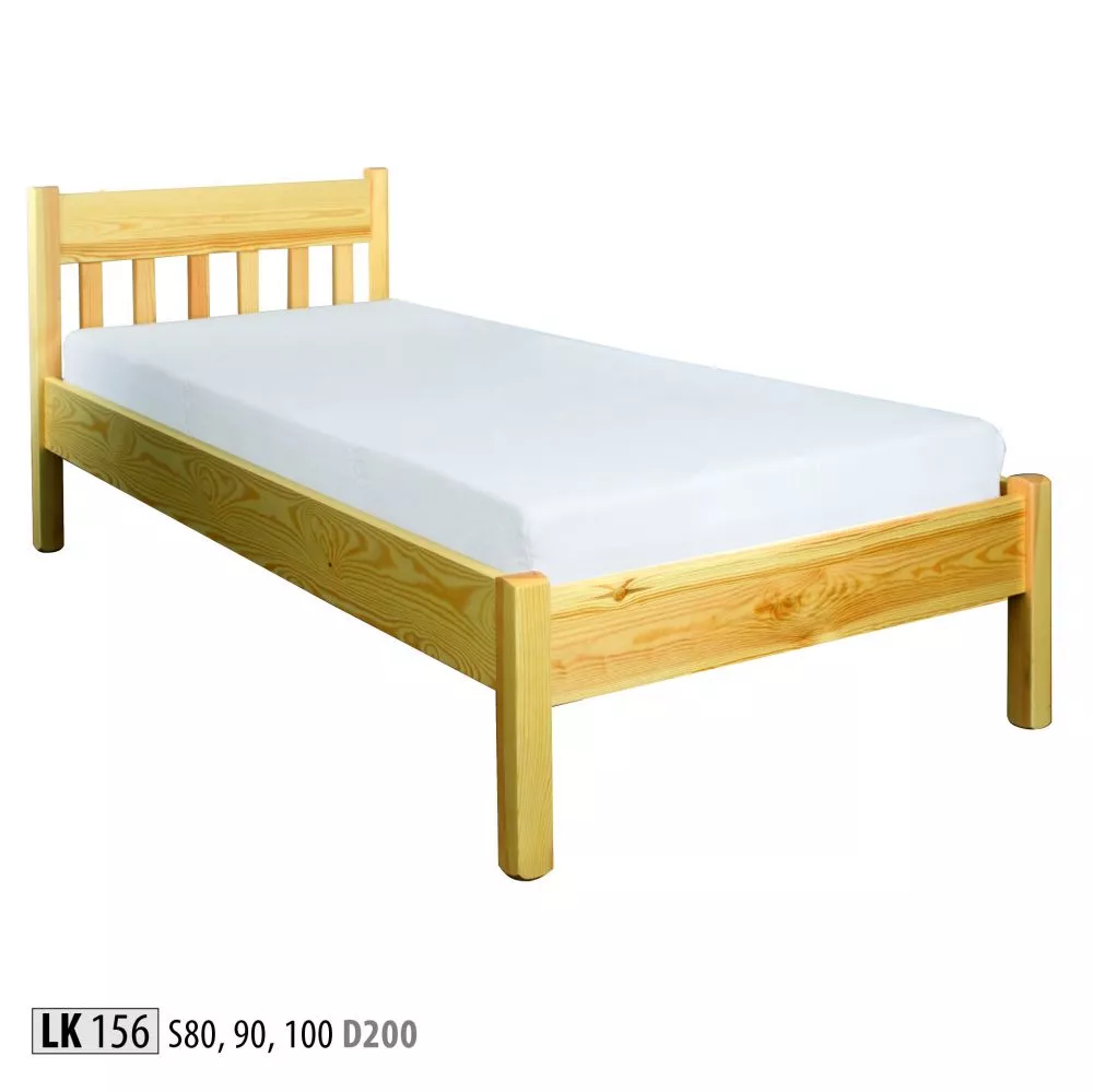 Gulta LK 156 ar stelāžu Kājiņu izmērs: 5.5x5.5 cm, Guļamvietas platums: 80 cm, Guļamvietas garums: 200 cm, stelāžas tips