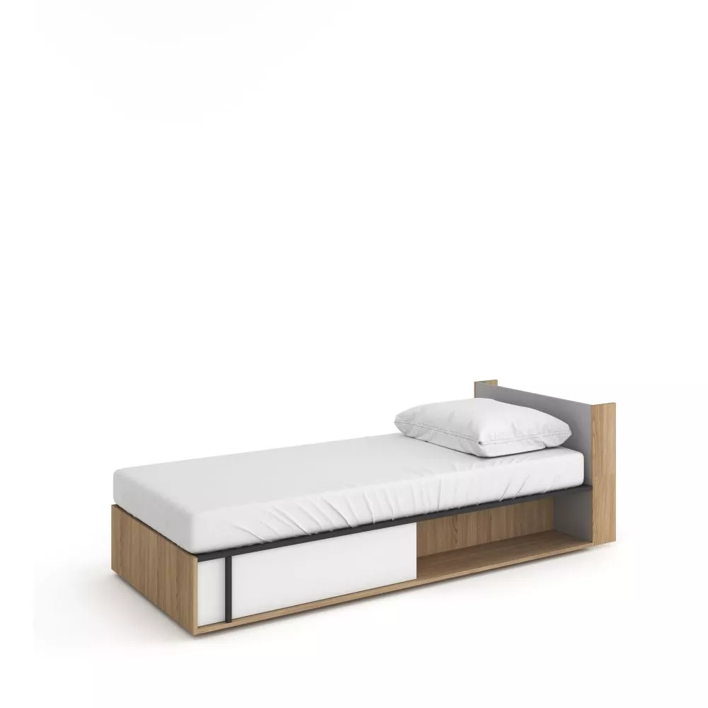 Gulta Imola IM-15 Right ar stelāžu Guļamvietas platums: 90 cm, Korpusa krāsa: ozols, Guļamvietas garums: 200 cm, stelāža