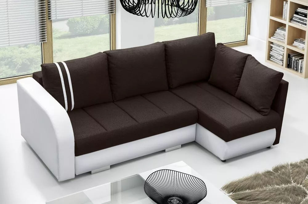 Dīvāns R-city Standard · Brūns + balts · 144 × 232 × 90 cm