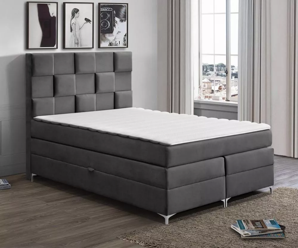 Gulta Malibu 3D Standard Guļamvietas platums: 180 cm, Guļamvietas garums: 200 cm, · Tumši pelēks · 180 × 210 × 140 cm