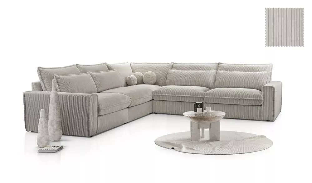 Dīvāns Cecylia L Standard · Gaiši pelēks · 309 × 309 × 90 cm