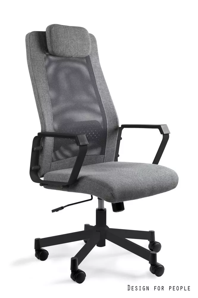 Datorkrēsls Fox black Sēdvietas platums: 48 cm, · Pelēks · 58 × 49 × 109 cm
