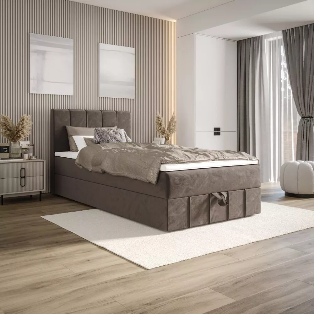 Gulta Bahama P Boxspring Standard Guļamvietas platums: 80 cm, Guļamvietas garums: 200 cm, · Brūns · 80 × 205 × 102 cm