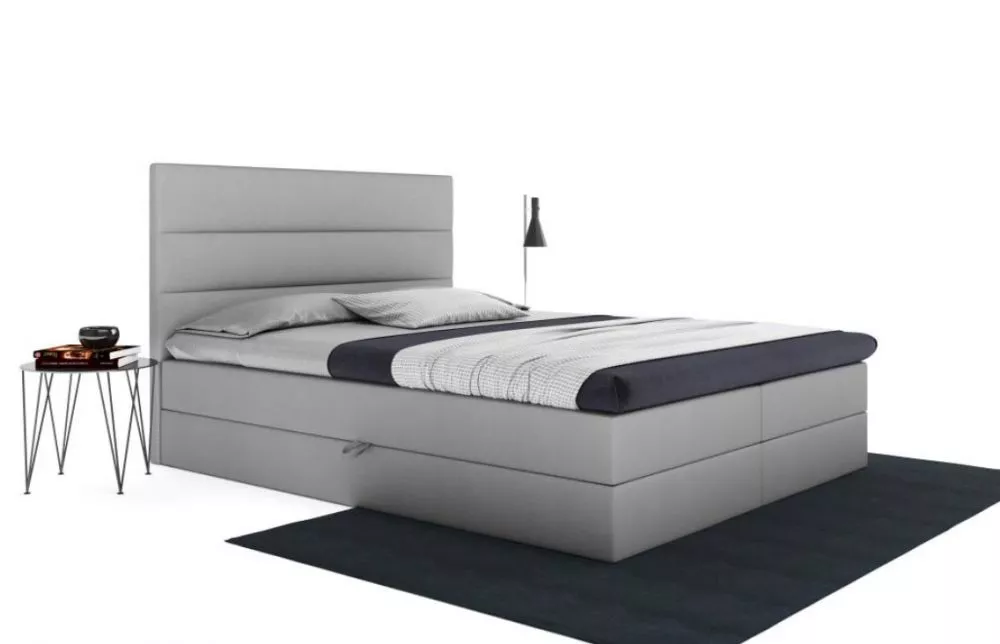 Gulta Astro Boxspring standard Guļamvietas platums: 140 cm, Guļamvietas garums: 200 cm, · Pelēks · 142 × 207 × 123 cm