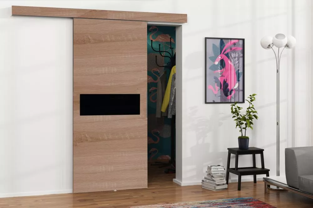 Bīdāmās durvis Malibu M-4 · Ozols sonoma · 86 × 205 cm