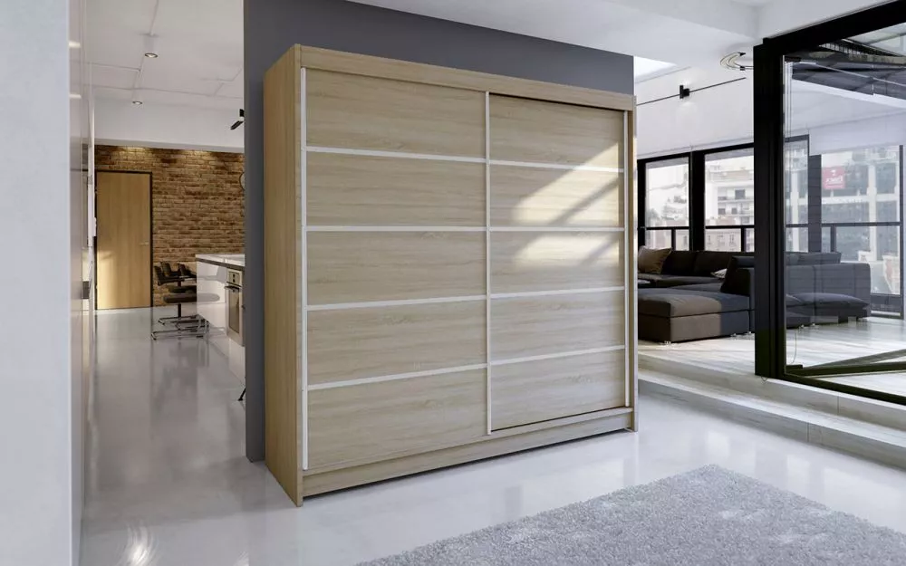 Skapis Spectra · Sonoma · 180 × 58 × 215 cm
