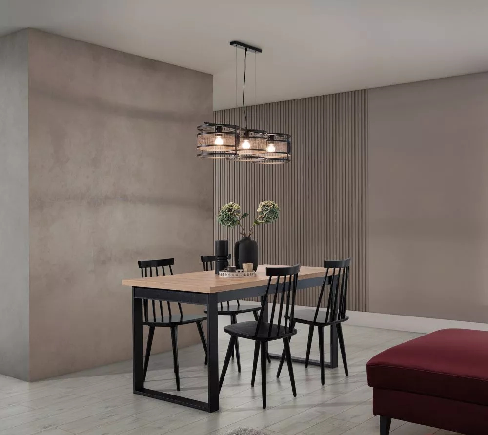 Lampa Gormar veids: piekaramā, · Melns · 92 × 30 × 120 cm