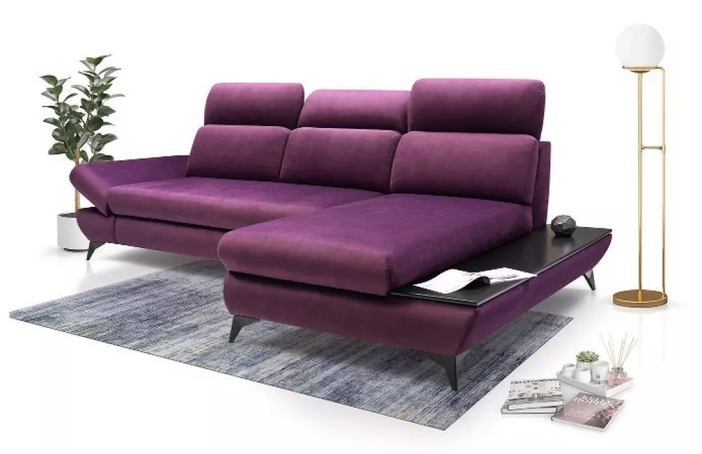 Dīvāns Titan standard · Tumši violets · 166 × 280 × 90 cm