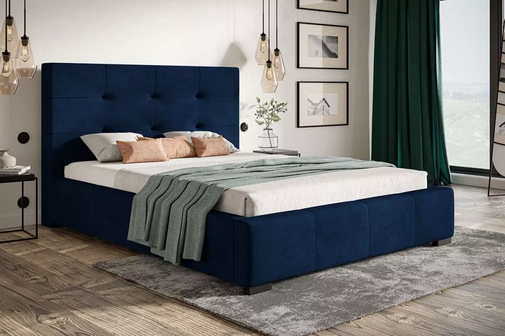 Gulta Bed 5 standard ar stelāžu Guļamvietas platums: 140 cm, Guļamvietas garums: 200 cm, stelāžas tips: koka, · Tumši zi