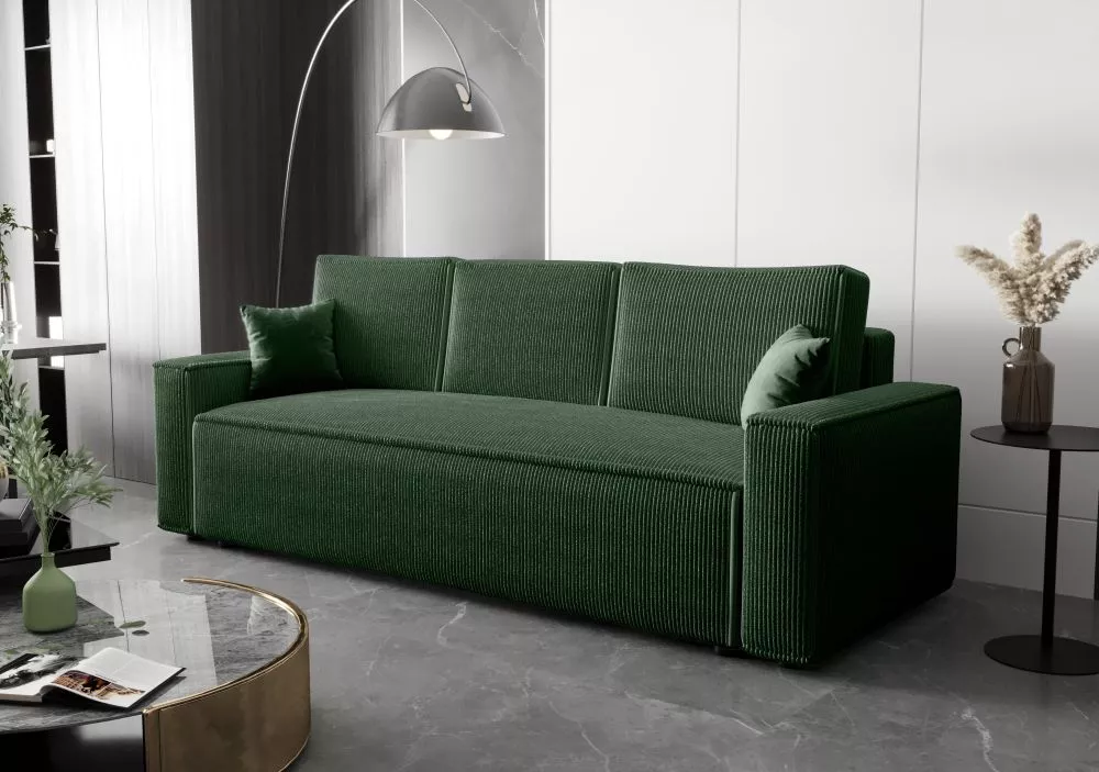 Dīvāns Ambro 3S standard · Zaļš · 90 × 230 × 85 cm