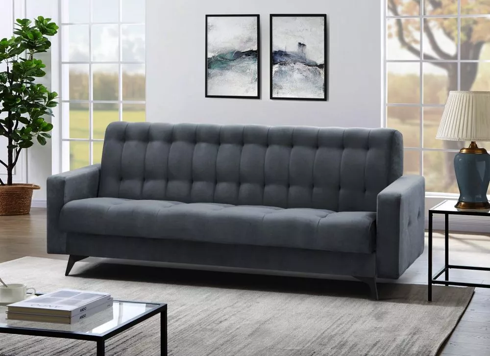 Dīvāns Gemma Standard · Grafīts · 93 × 220 × 89 cm