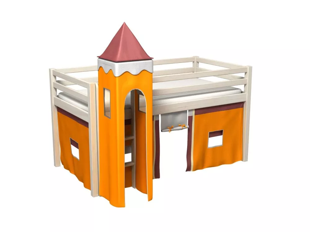 Bērnu gulta Gabi Tower ar stelāžu Guļamvietas platums: 80 cm, Guļamvietas garums: 180 cm, · 88 × 188 × 106 cm