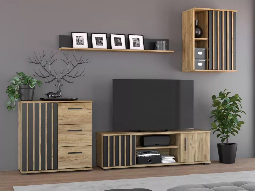 Sekcija Montana Set 4 Korpusa krāsa: ozols craft, · 240 × 37 cm