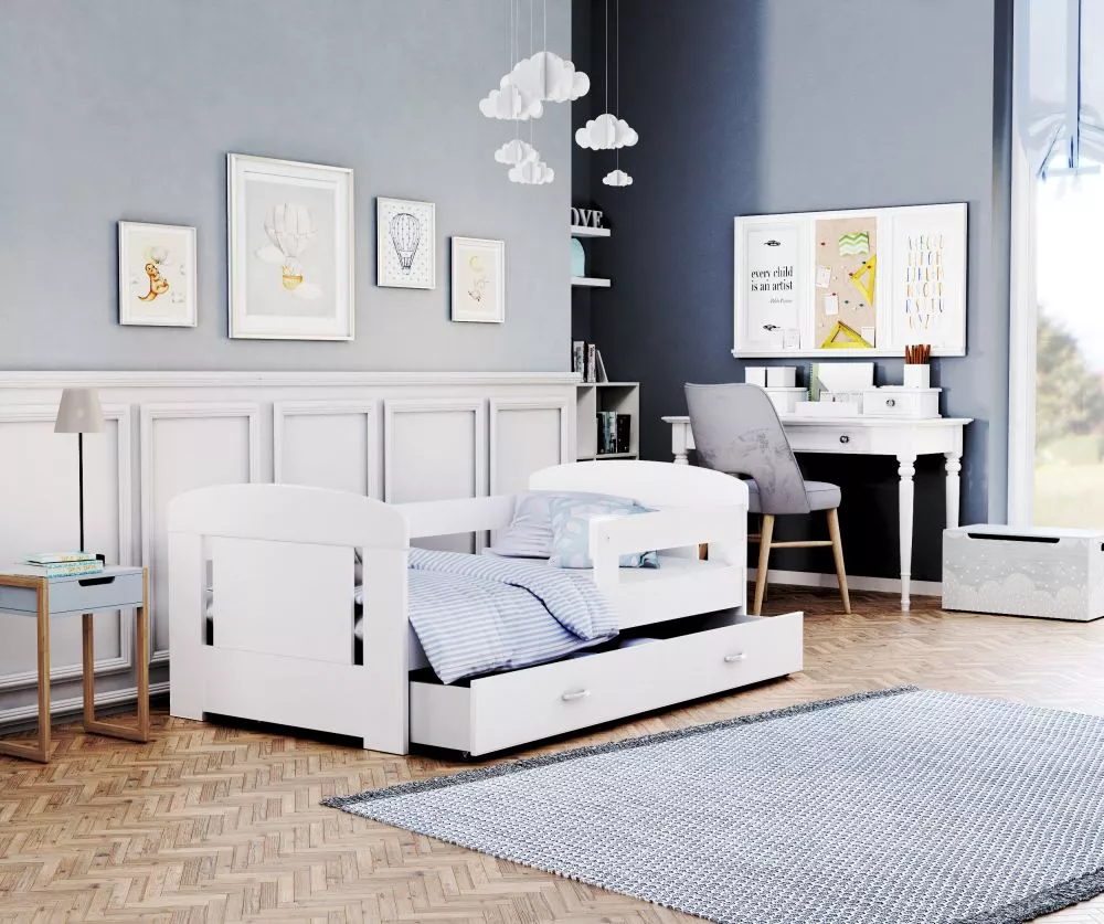 Bērnu gulta Filip Color 80x140 ar stelāžu Guļamvietas platums: 80 cm, Guļamvietas garums: 140 cm, · 85 × 143 × 63 cm
