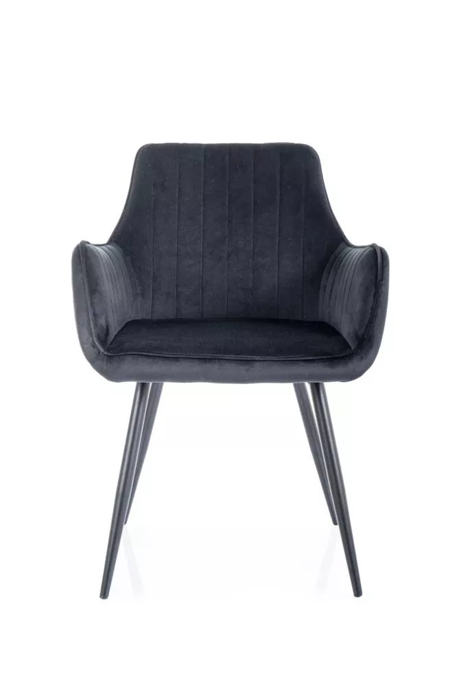 Krēsls Apple Velvet · Melns · 85 × 57 × 47 cm