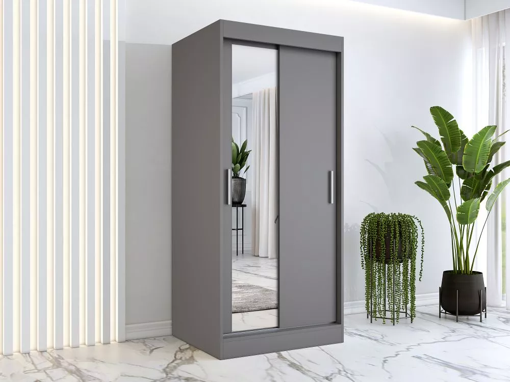 Skapis Sofia Mirror · Antracīts · 90 × 60 × 200 cm
