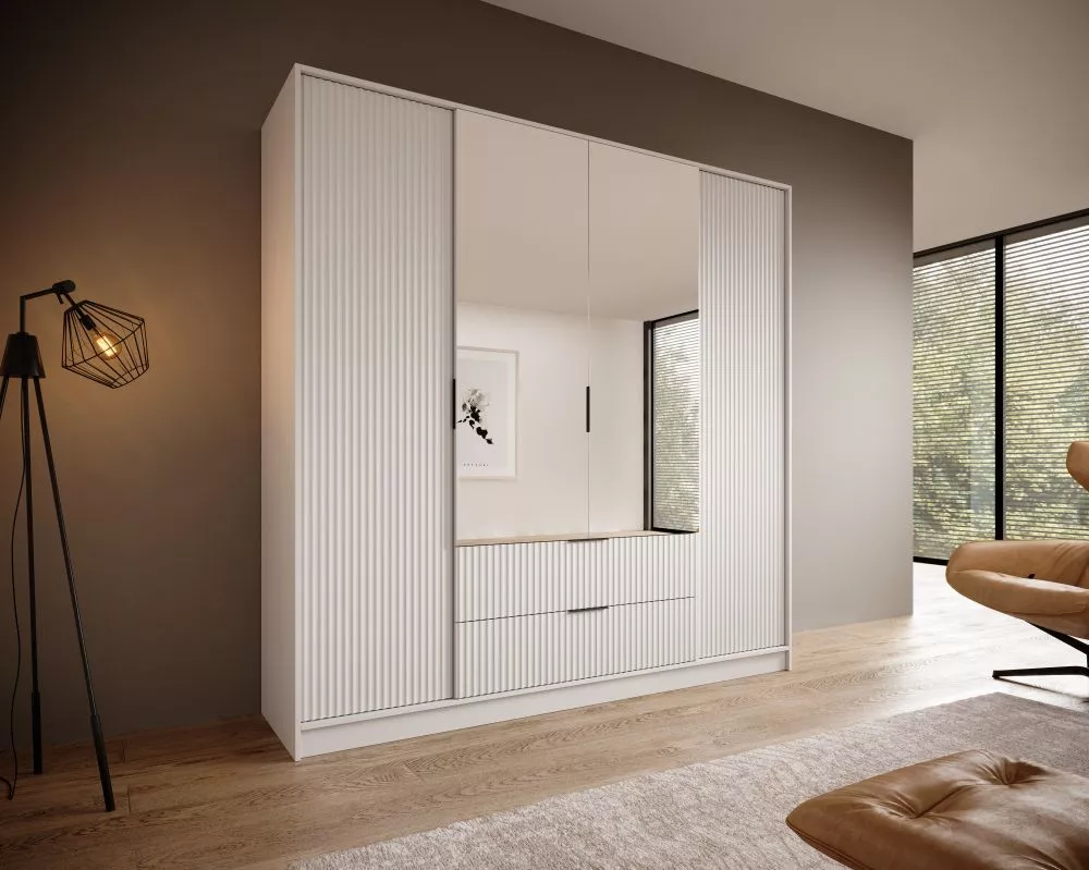 Skapis Norel · Balts · 200 × 51 × 200 cm