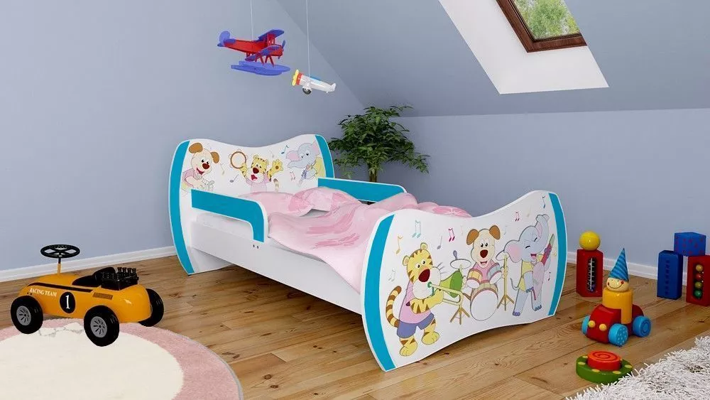 Bērnu gulta Dream L05 180x90 DM14 ar stelāžu Guļamvietas platums: 90 cm, Guļamvietas garums: 180 cm, · 114 × 184 × 71 cm