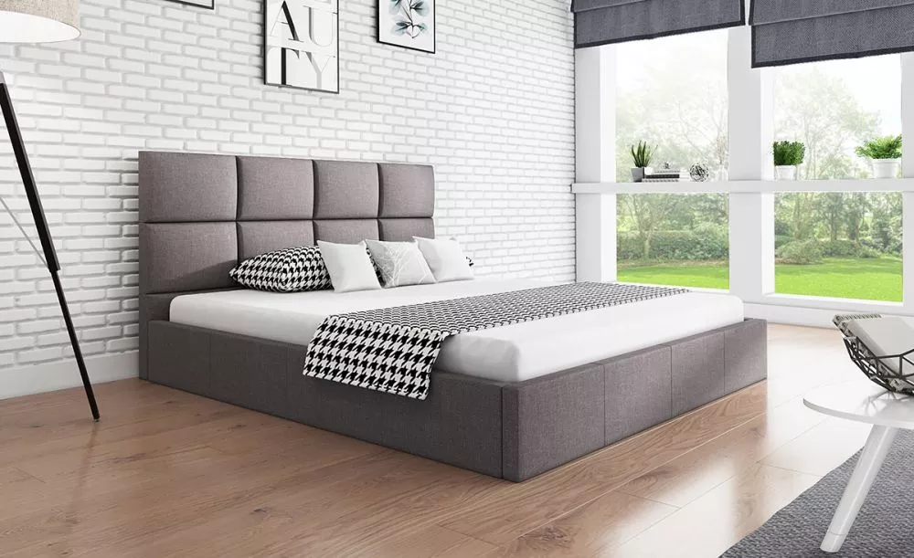Gulta Slim 1 standard ar stelāžu Guļamvietas platums: 160 cm, Guļamvietas garums: 200 cm, stelāžas tips: koka, · Brūni p
