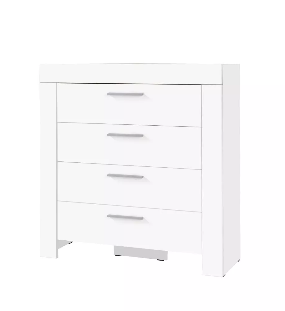 Kumode Cezar 9 · Balts · 100 × 42 × 106 cm