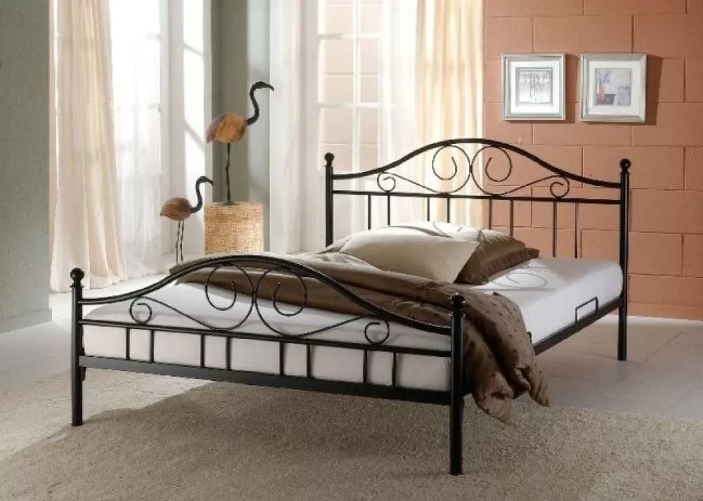 Gulta Antic ar stelāžu Guļamvietas platums: 160 cm, Guļamvietas garums: 200 cm, · Melns · 167 × 206 × 96 cm