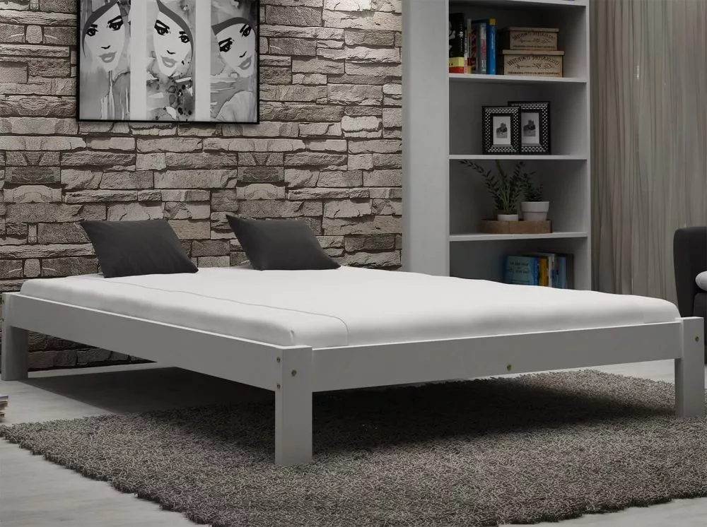 Gulta Liliana ar stelāžu Guļamvietas platums: 140 cm, Guļamvietas garums: 200 cm, · Balts · 150 × 208 × 34 cm