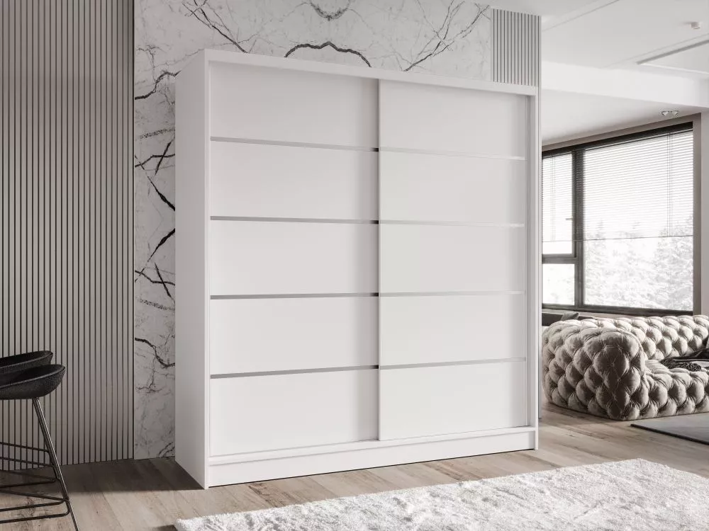 Skapis Toronto 4 · Balts · 180 × 58 × 215 cm