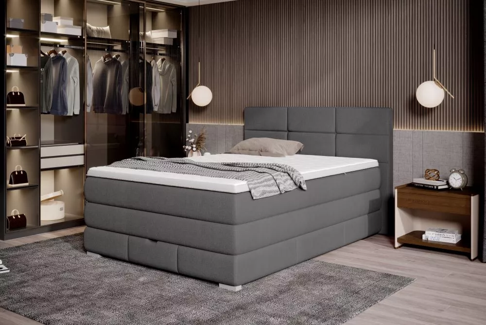 Gulta Rita Boxspring Guļamvietas platums: 140 cm, Guļamvietas garums: 200 cm, · 156 × 212 × 108 cm