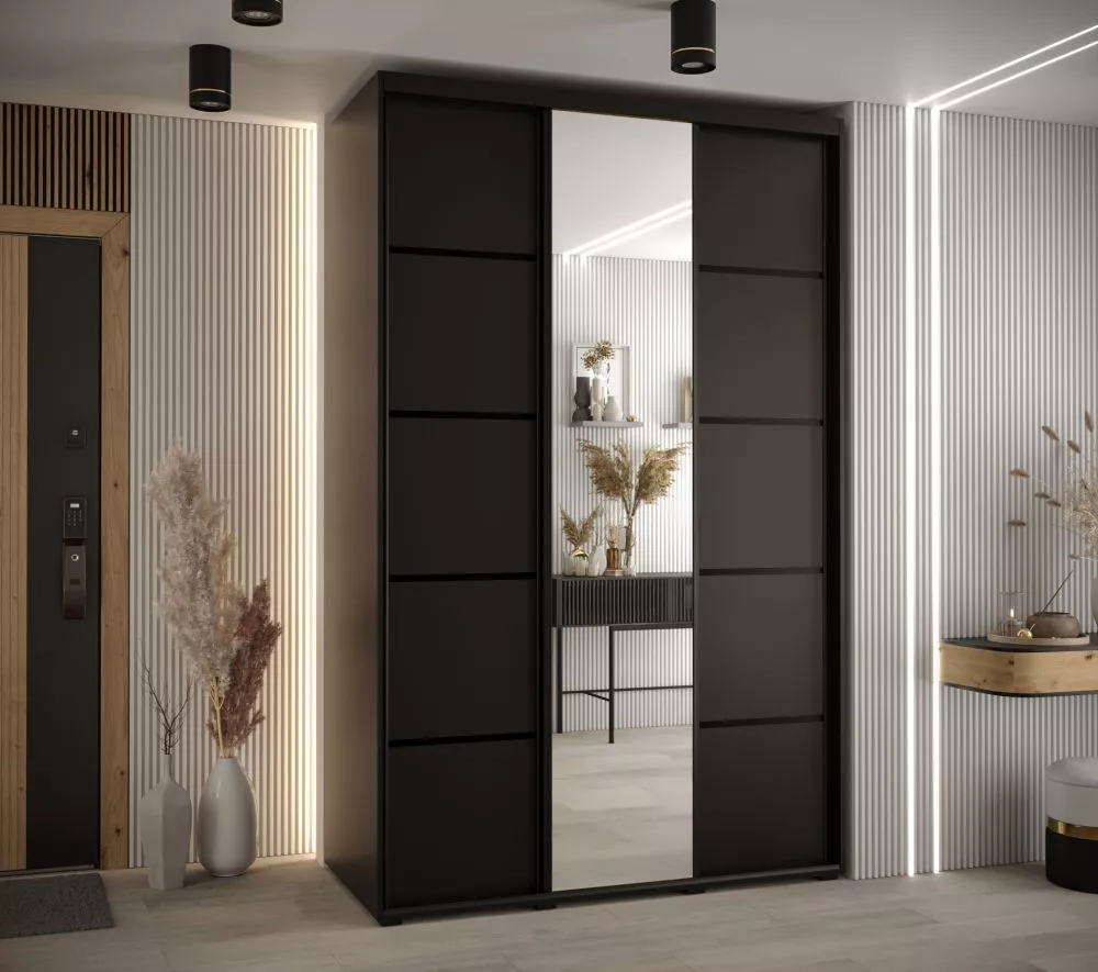 Skapis Cannes 5 · Melna · 160 × 60 × 205.2 cm