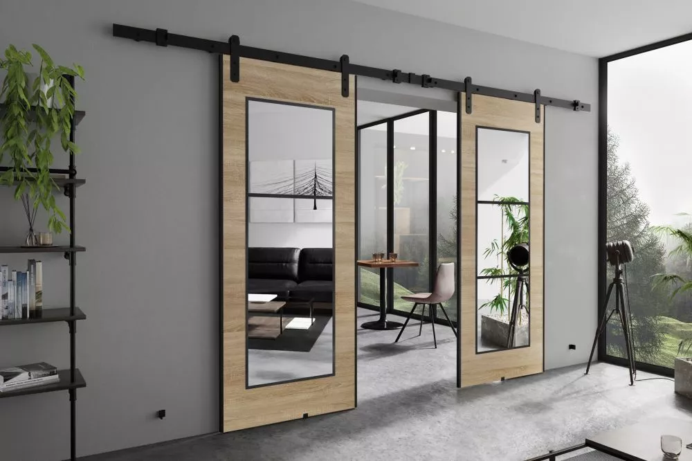 Bīdāmās durvis Poli Duo · Sonoma · 212 × 205 cm