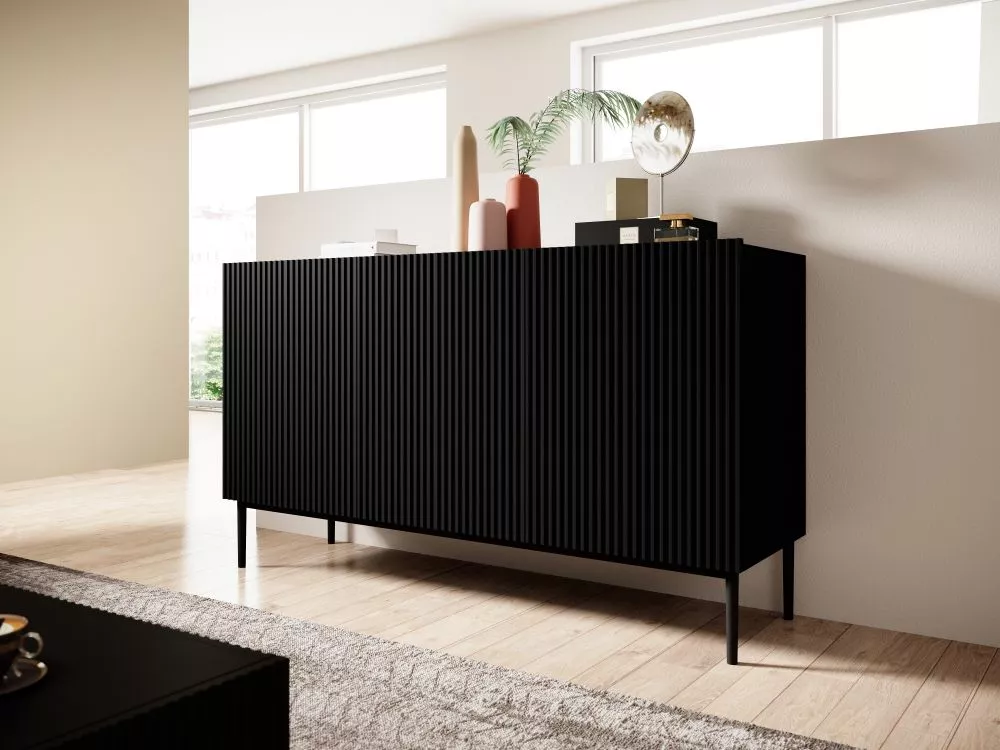 Kumode Nicole K150 3D Black · Melns · 150 × 45 × 85 cm