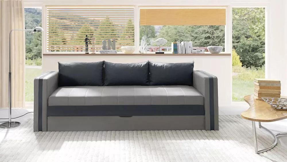Dīvāns Euforia Duo Sofa Standard · Pelēks + grafīts · 75 × 222 × 77 cm