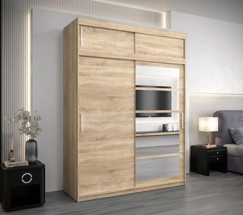 Skapis Roma 1 Premium · Sonoma · 180 × 62 × 240 cm