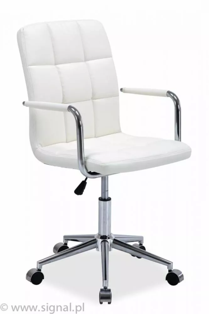 Datorkrēsls Q-022 · Balts · 51 × 40 × 87 cm