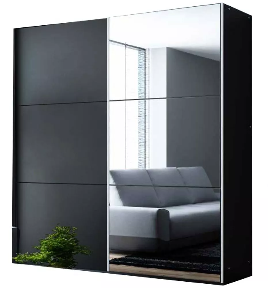 Skapis Vigo Classic · Melns · 200 × 65 × 215 cm