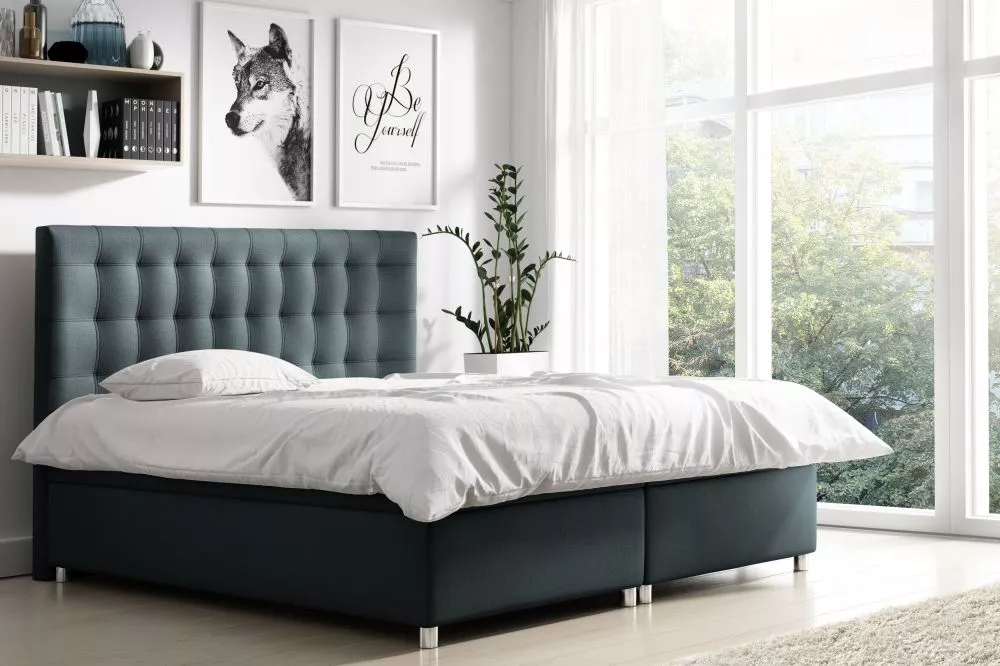 Gulta Bella Boxspring Premium Standard Guļamvietas platums: 160 cm, Guļamvietas garums: 200 cm, · Pelēks · 160 × 213 × 1
