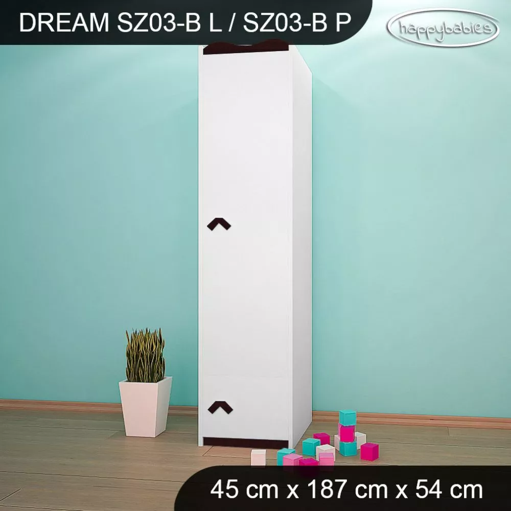 Bērnu skapis Dream SZ03-B · 45 × 54 × 187 cm