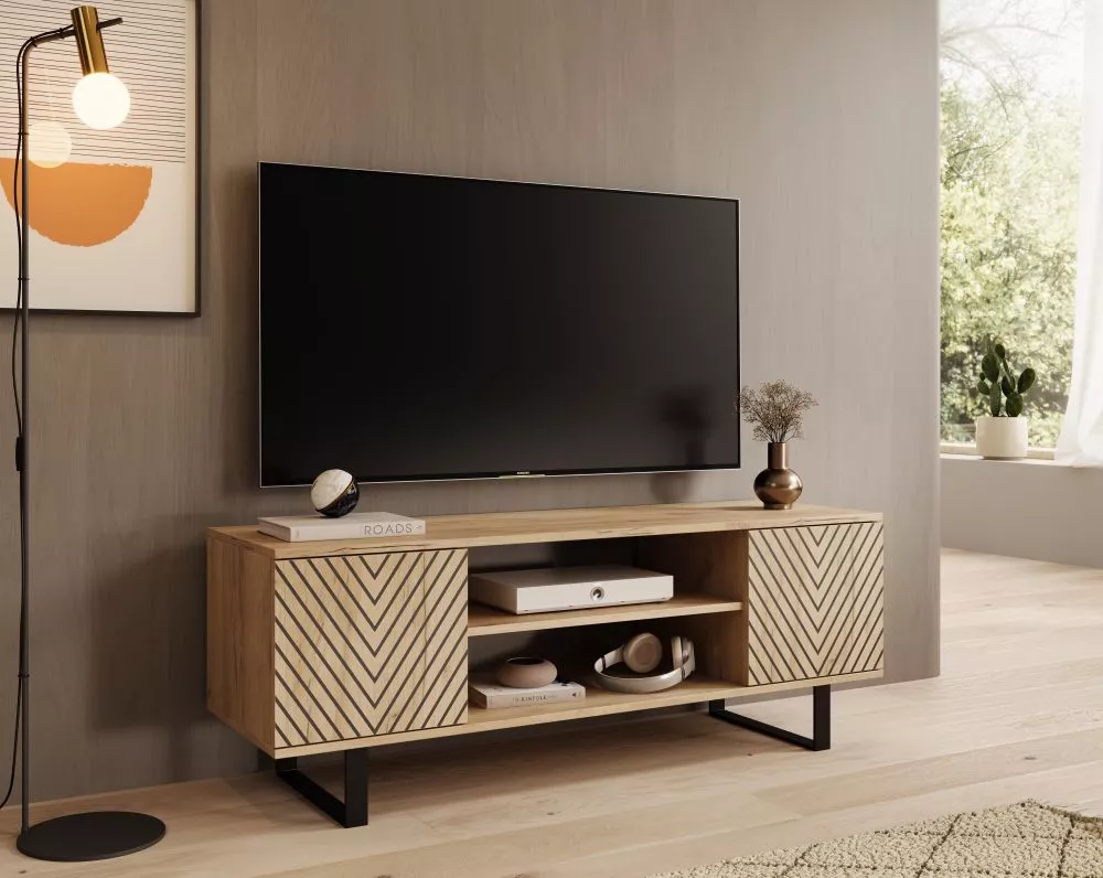 TV tumba Lorello J RTV · Ozols kraft · 135 × 40 × 49 cm