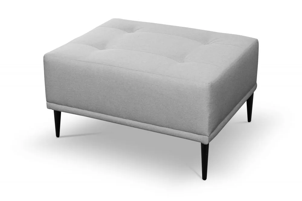 Pufs Rapallo P Standard Auduma numurs: Luxo 6601, · Gaiši pelēks · 83 × 43 × 63 cm