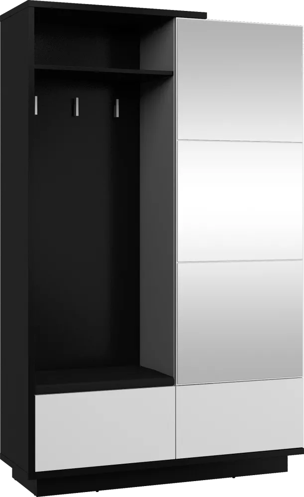 Koridora iekārta Hybrid HYB-16 Black · 120 × 40 × 191 cm