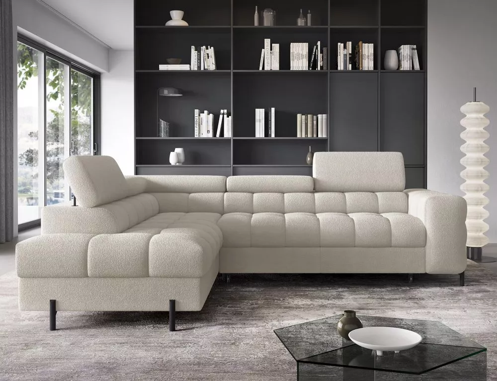Dīvāns Ferucce Standard · Balts krēms · 200 × 276 × 72 cm