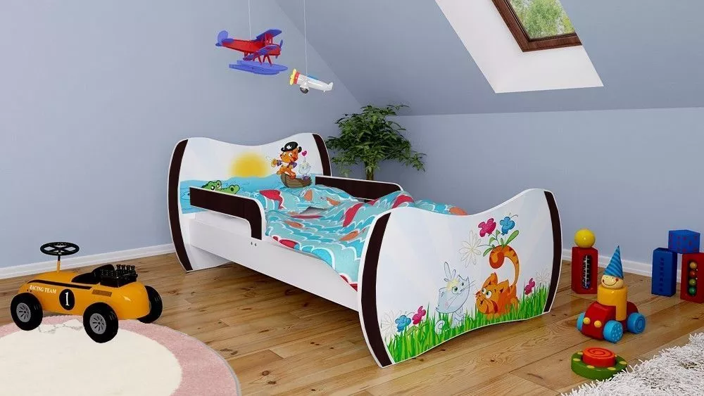 Bērnu gulta Dream L03 160x80 DM25 ar stelāžu Guļamvietas platums: 80 cm, Guļamvietas garums: 160 cm, · 104 × 164 × 71 cm