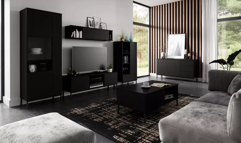 Sekcija Querty Set · Melns · 41 × 190 cm