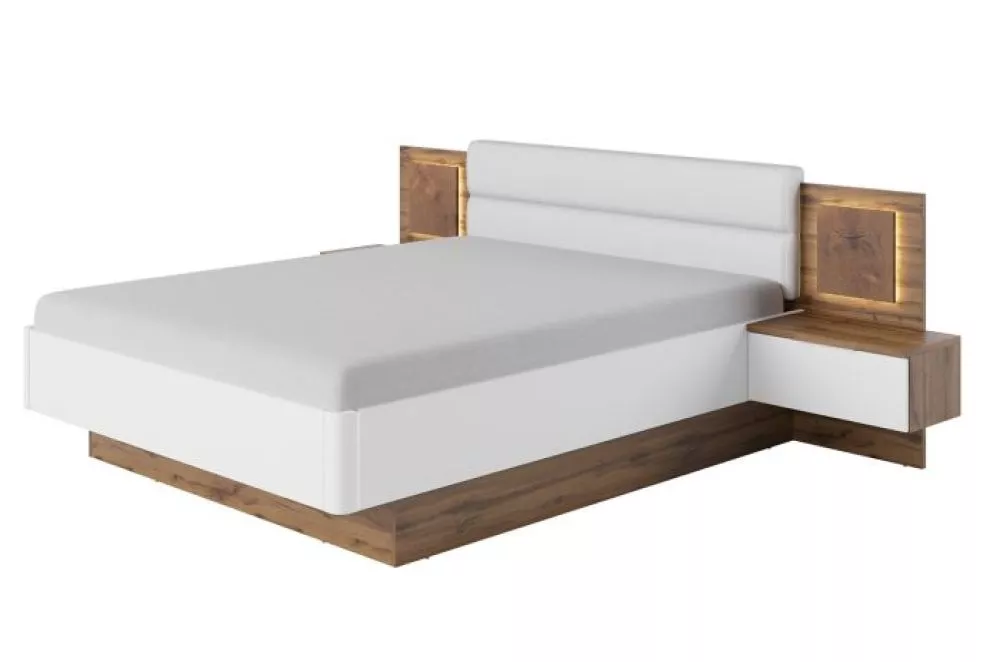 Gulta Capri 180x200 ar LED Guļamvietas platums: 180 cm, Korpusa krāsa: ozols votāns, Guļamvietas garums: 200 cm, · 305 ×