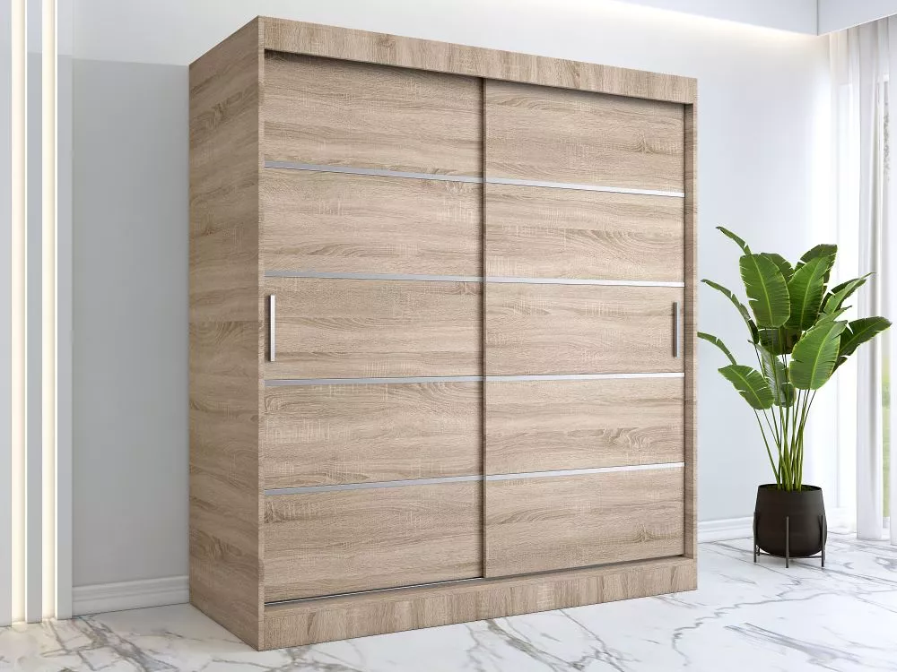Skapis Nina Classic · Sonoma · 180 × 60 × 200 cm